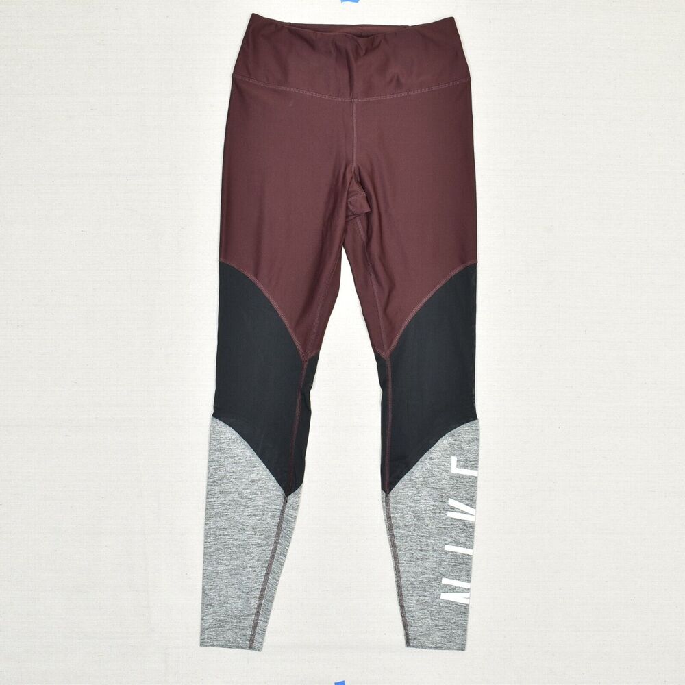 Nike Women Polyester Red Size S Dri Fit Skinny Legging Pull On Workout